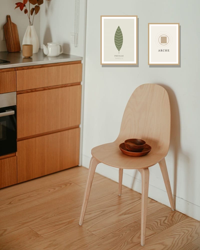 Posterwand in een keuken
